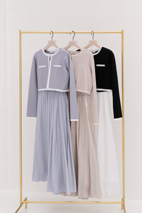 【2月上旬發送】【新色】Bicolor Knit Dress Set