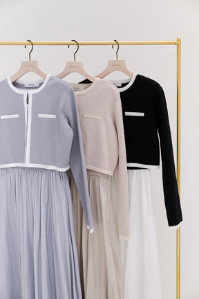【2月上旬發送】【新色】Bicolor Knit Dress Set
