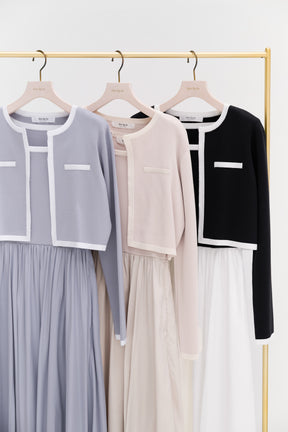 【2月上旬發送】【新色】Bicolor Knit Dress Set