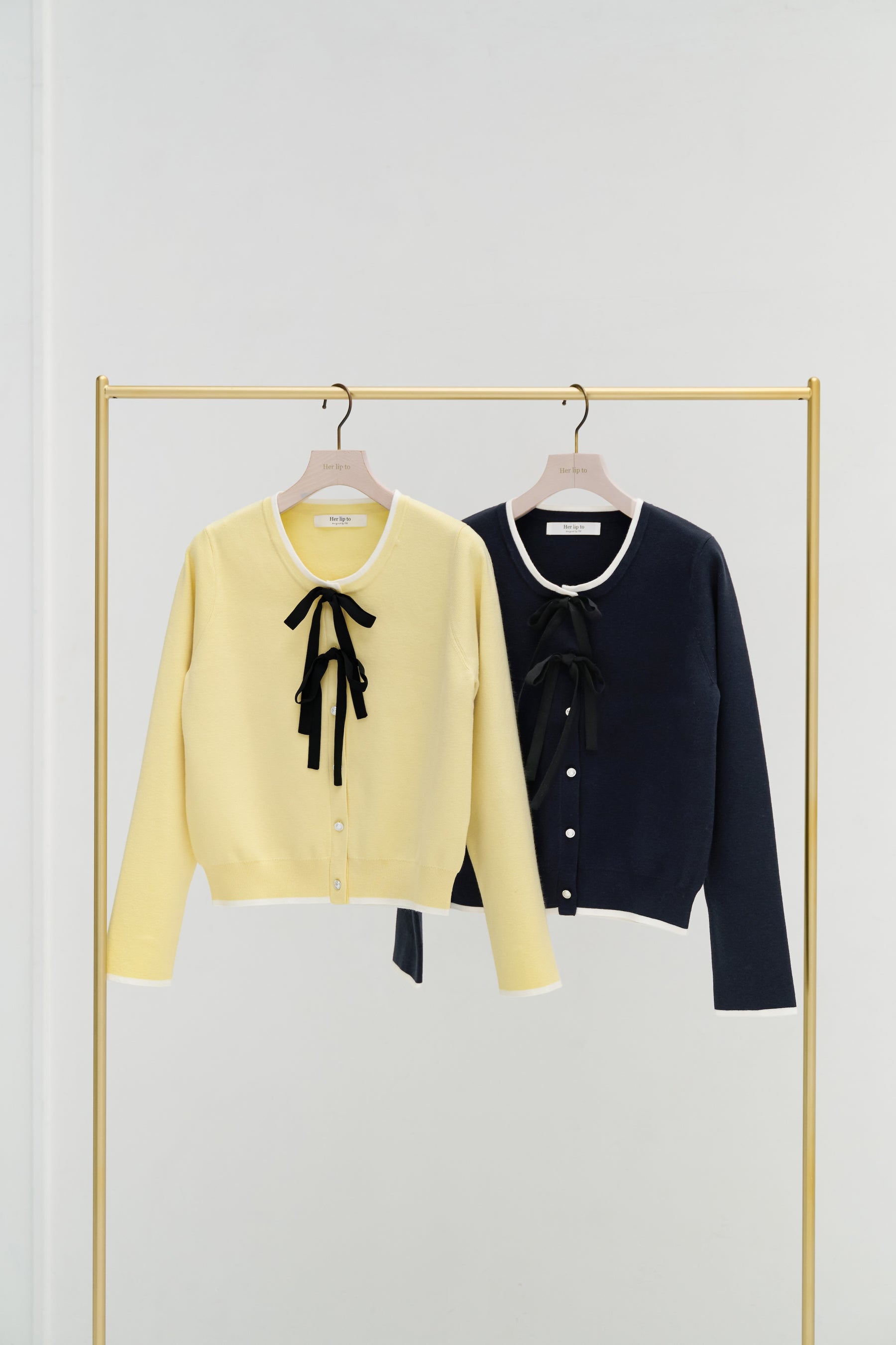 Lilas Ribbon Knit Cardigan