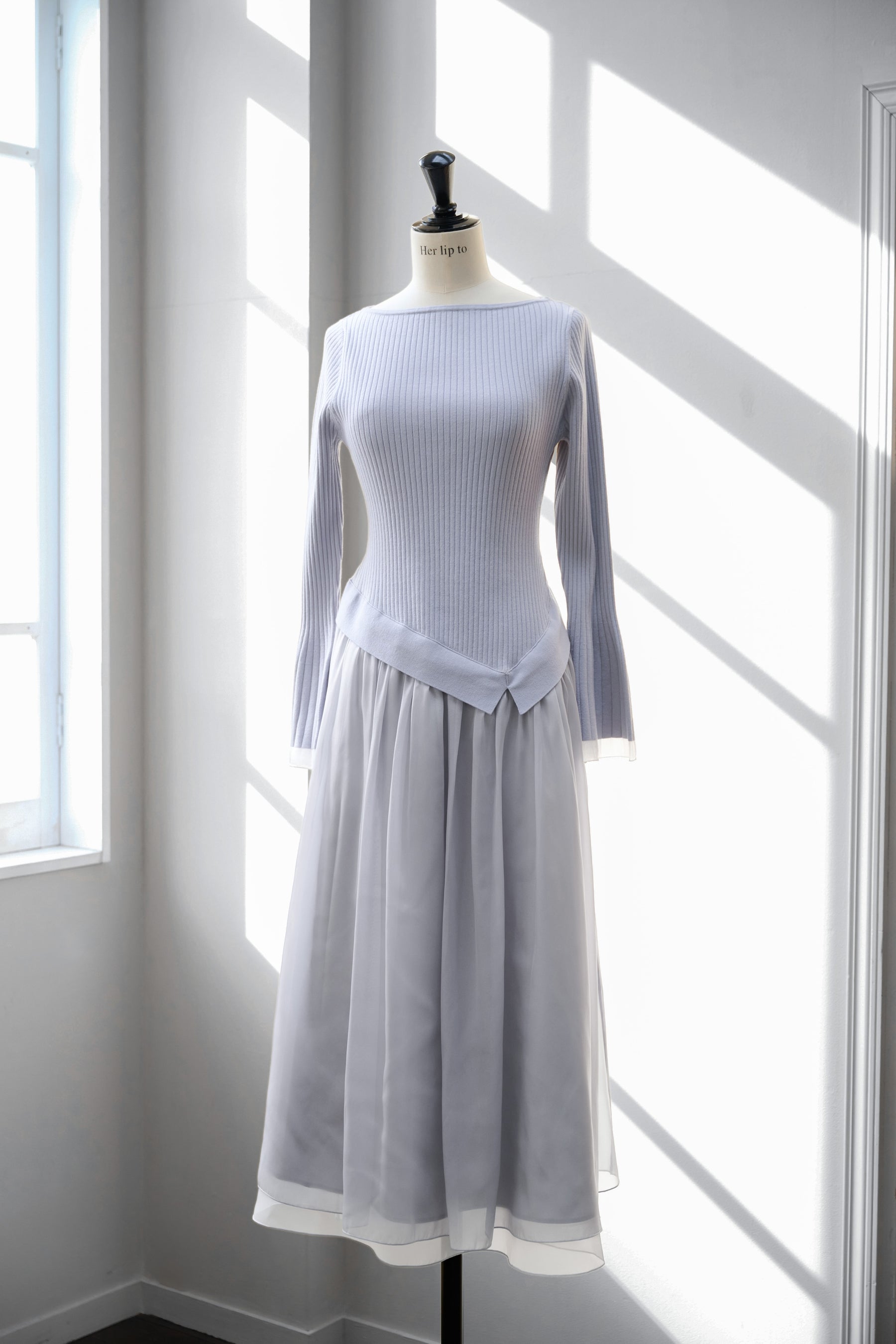 Chiffon Knit Docking Dress