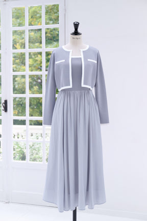 【2月上旬發送】【新色】Bicolor Knit Dress Set