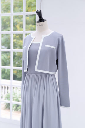 【2月上旬發送】【新色】Bicolor Knit Dress Set