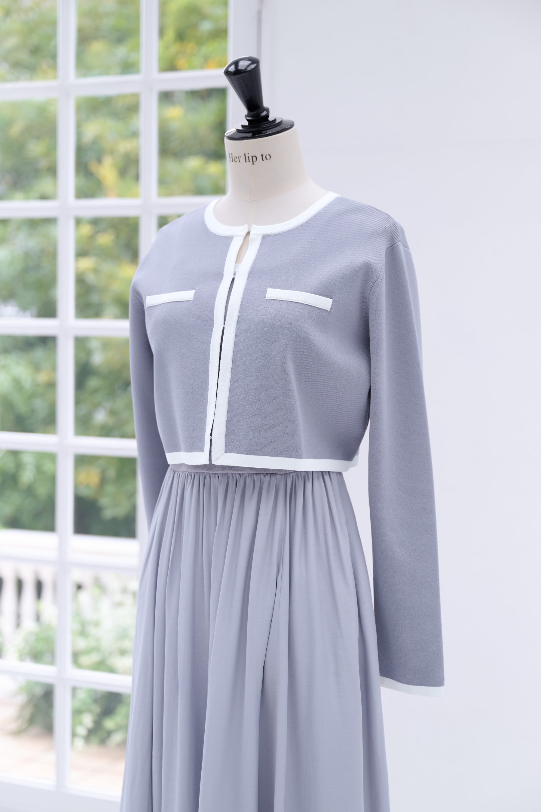 【2月上旬發送】【新色】Bicolor Knit Dress Set