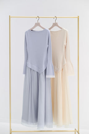 Chiffon Knit Docking Dress