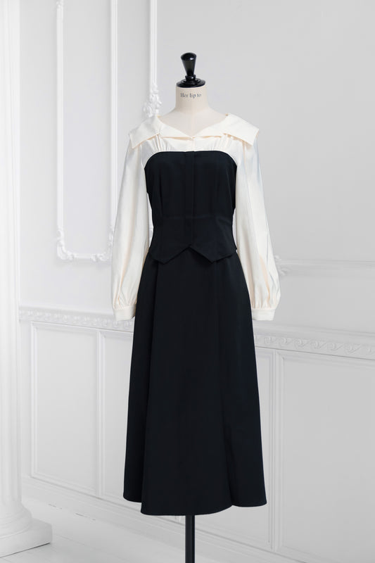 Mayfair Bicolor Flared Dress