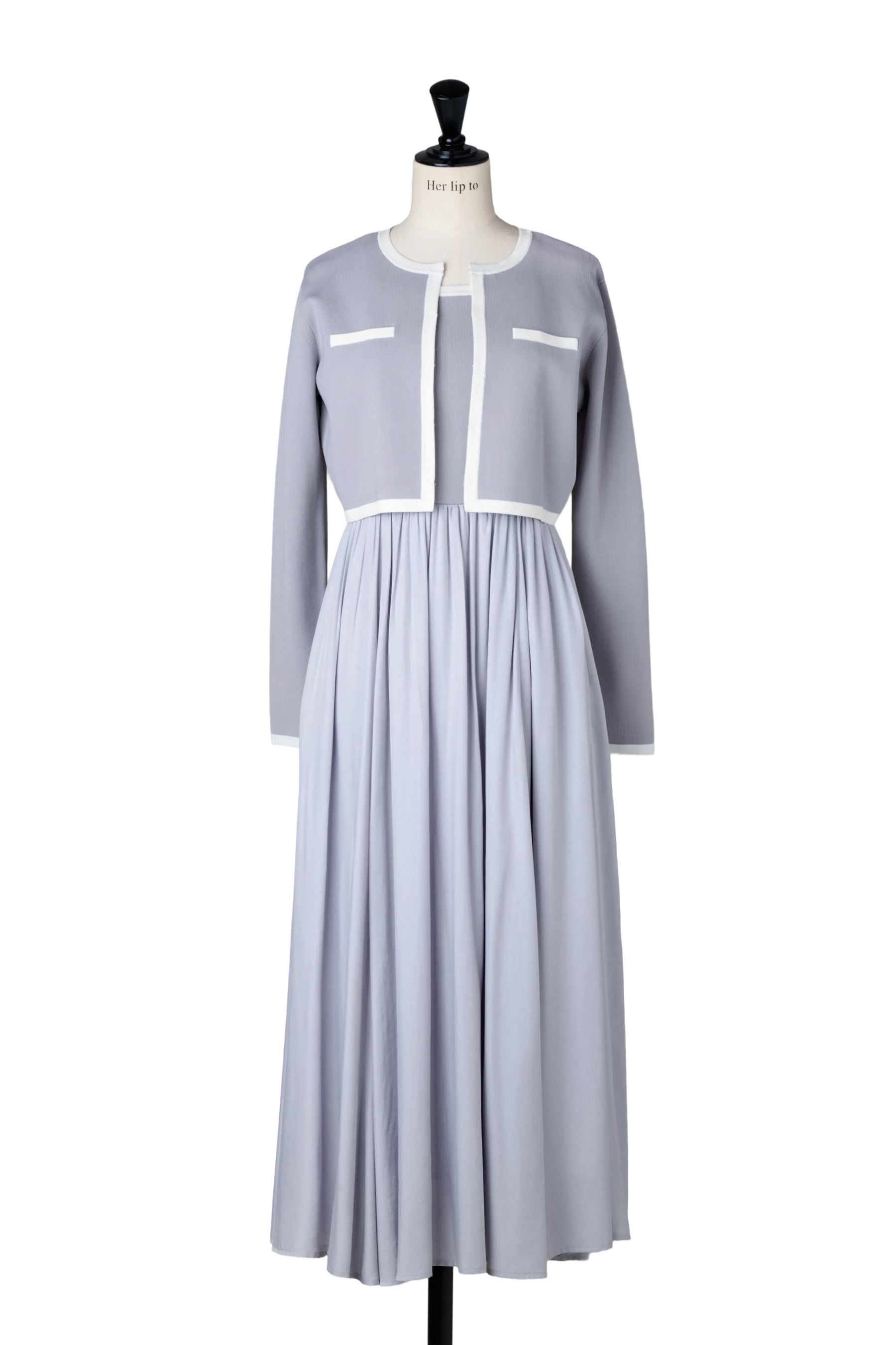 【2月上旬發送】【新色】Bicolor Knit Dress Set