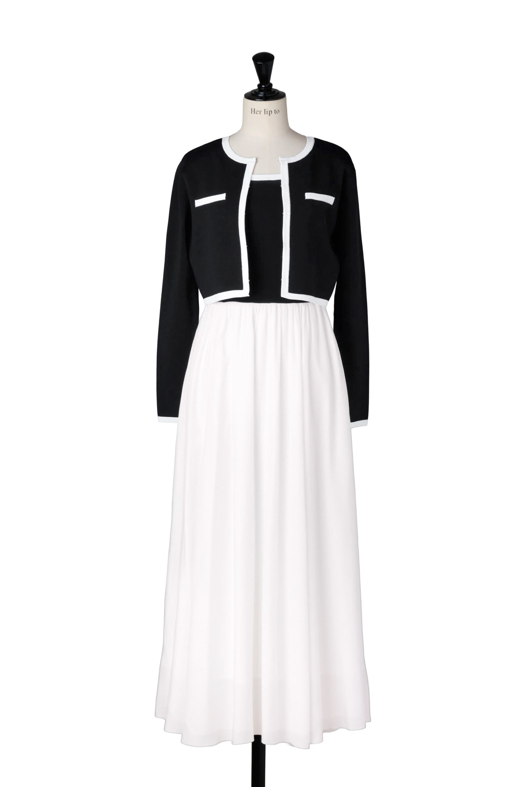 【2月上旬發送】【新色】Bicolor Knit Dress Set