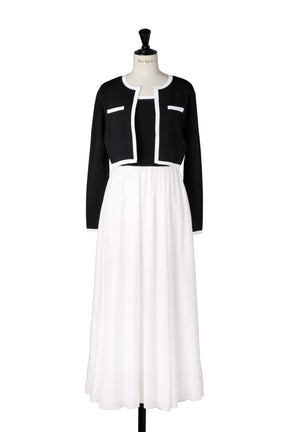 【2月上旬發送】【新色】Bicolor Knit Dress Set