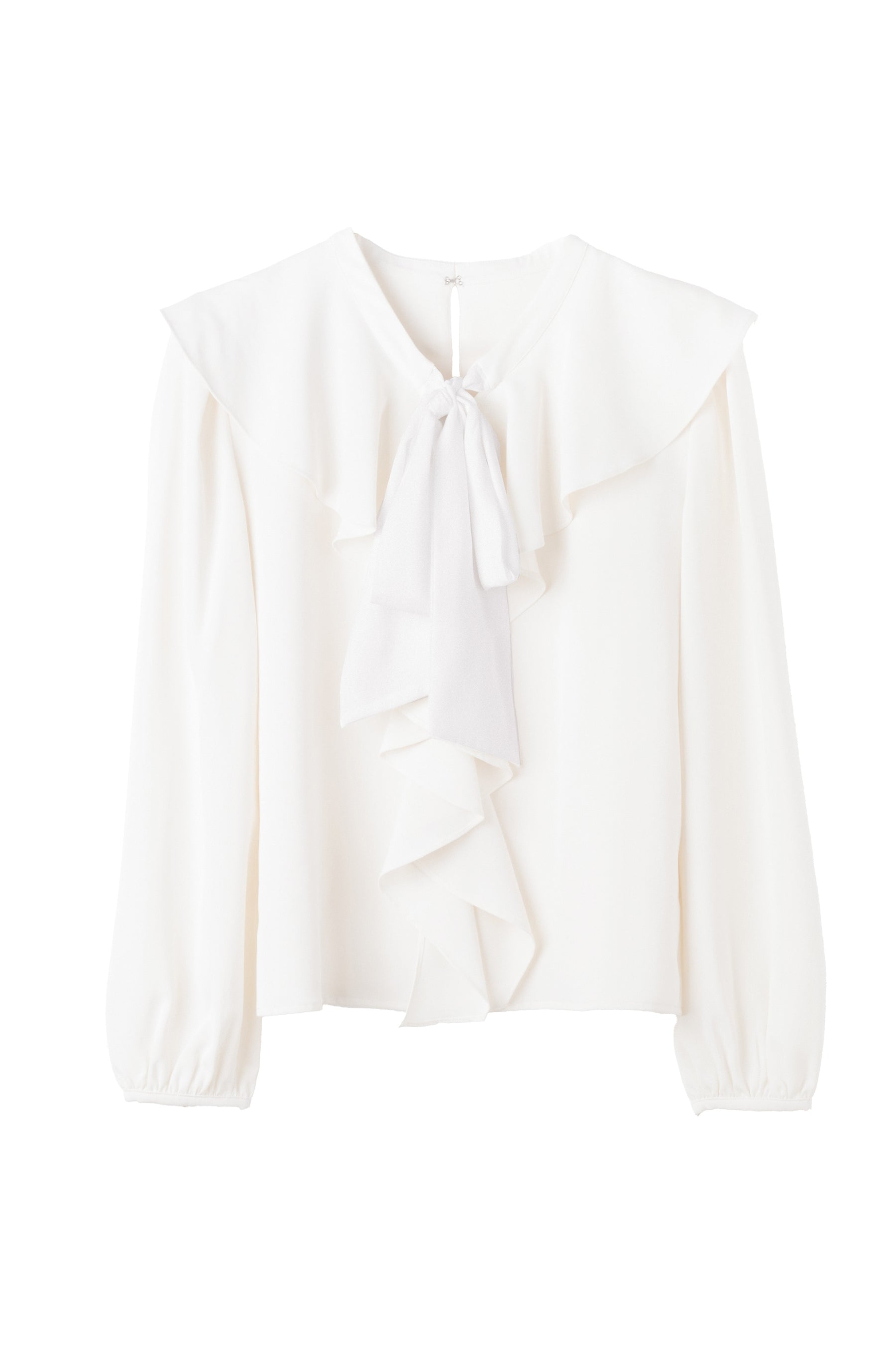 Ruffled Frill Bow Blouse