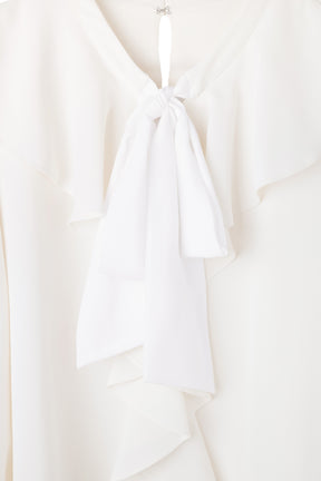 Ruffled Frill Bow Blouse
