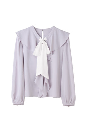 Ruffled Frill Bow Blouse
