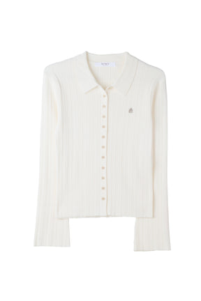 [New color] Trois Rib Knit Polo Top