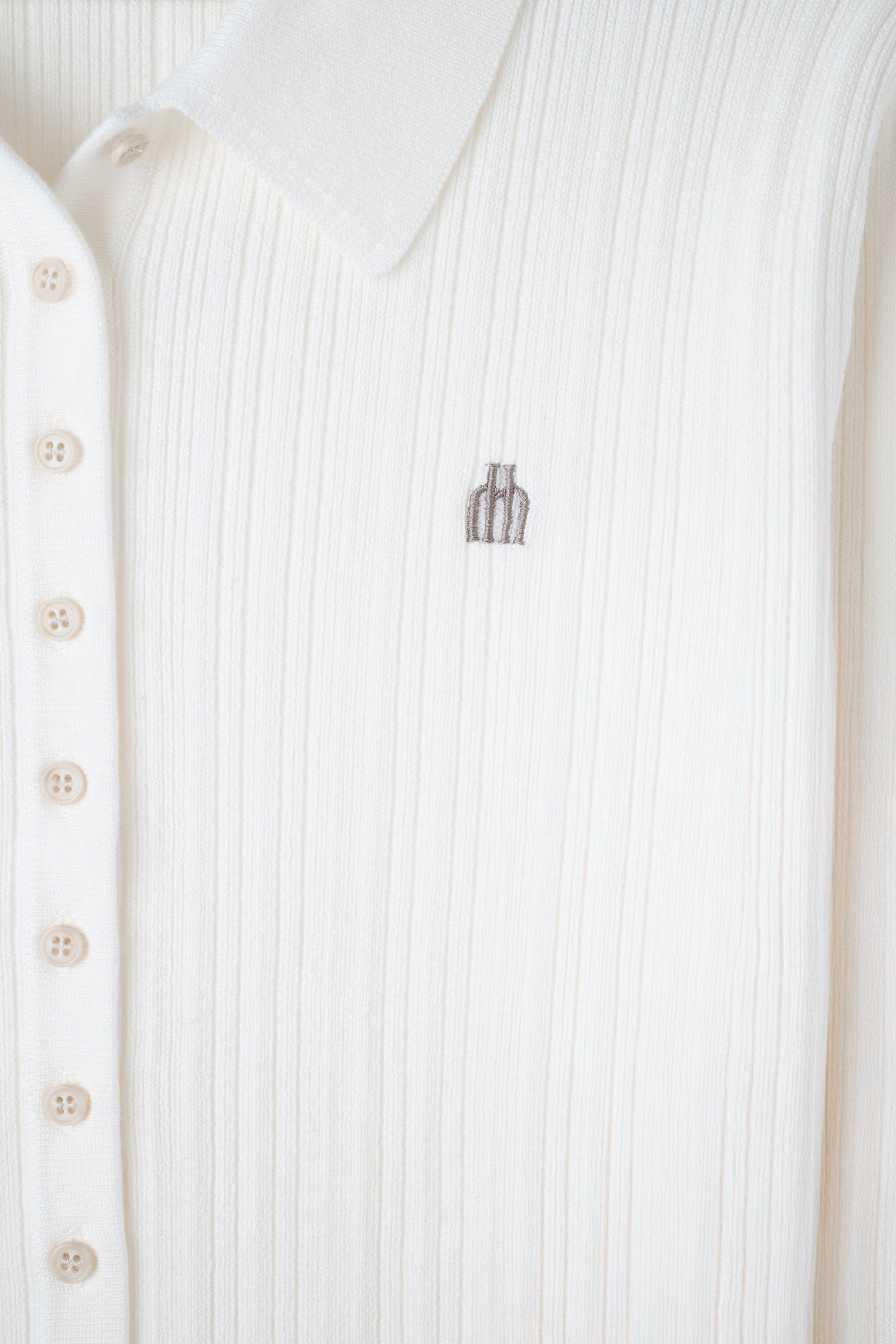 [New color] Trois Rib Knit Polo Top