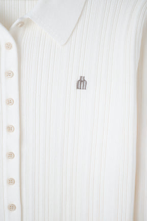 [New color] Trois Rib Knit Polo Top