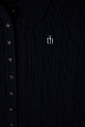 [New color] Trois Rib Knit Polo Top