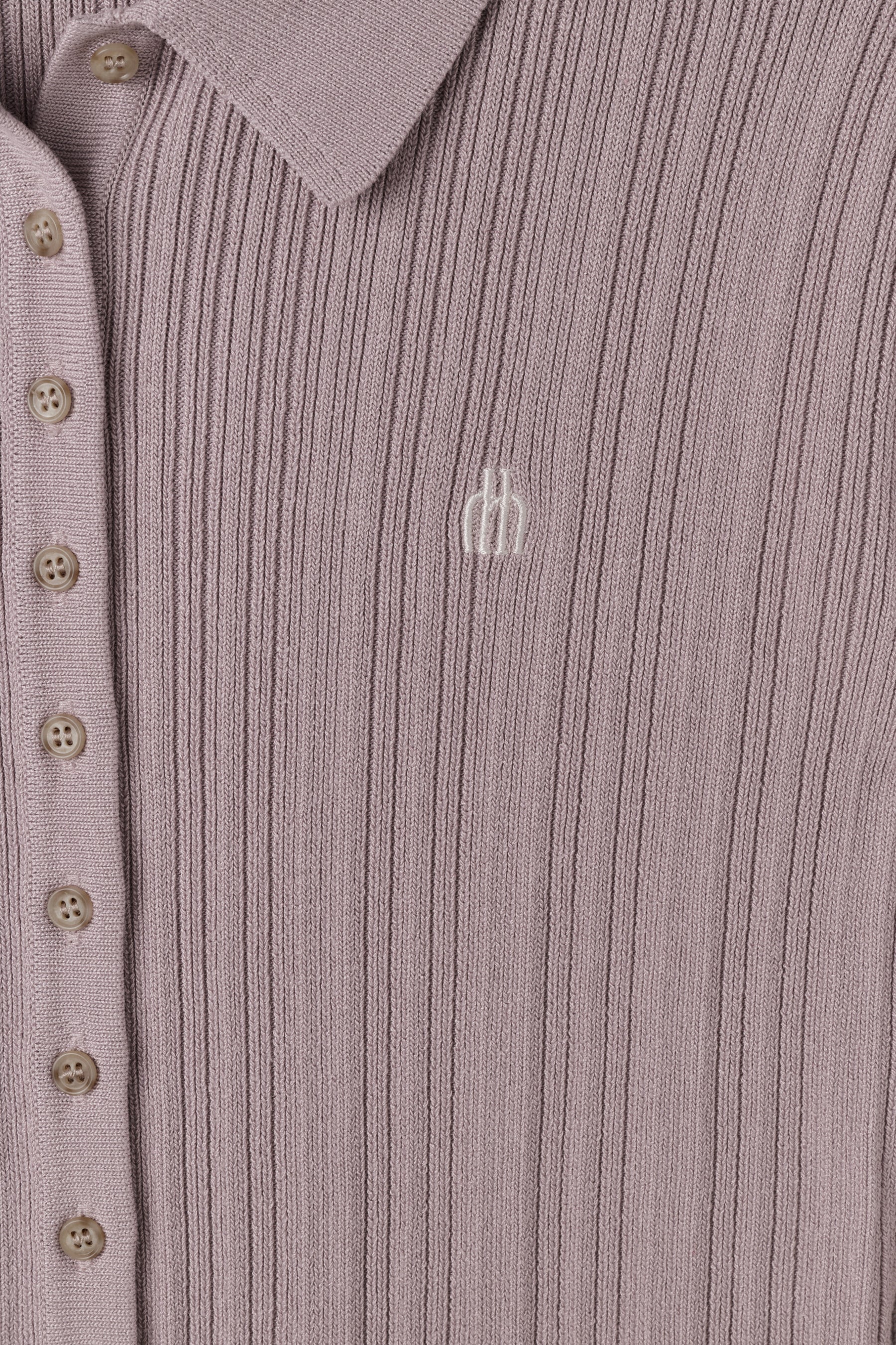 [New color] Trois Rib Knit Polo Top