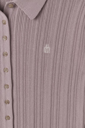 [New color] Trois Rib Knit Polo Top