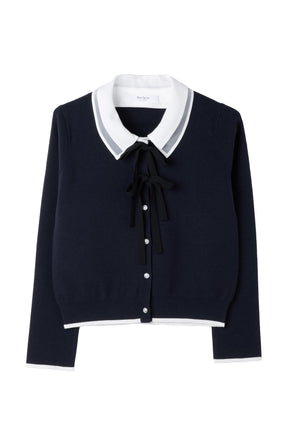 Lilas Ribbon Knit Cardigan