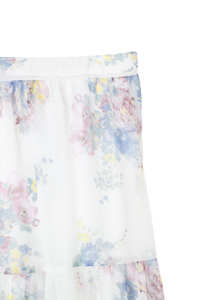 【2月下旬發送】【新色】Isaline Floral Tiered Skirt