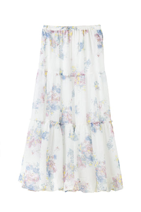 【2月下旬發送】【新色】Isaline Floral Tiered Skirt