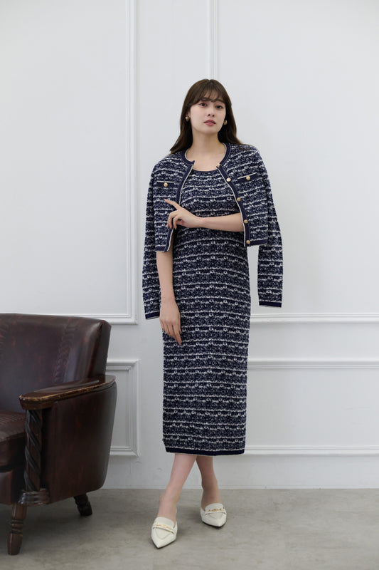 [Essentia] Spring Tweed Dress Set