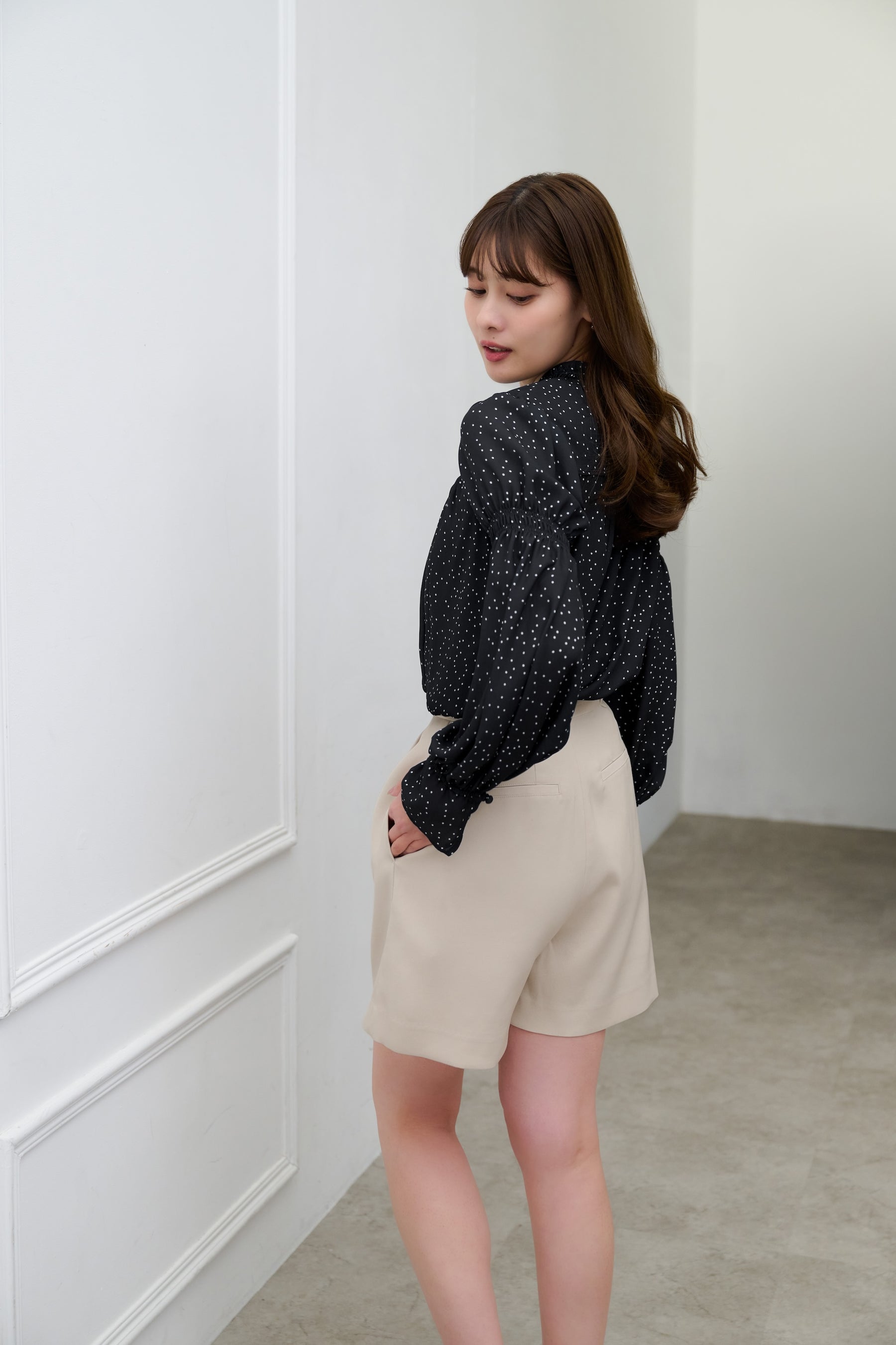 Chiffon Gathered Blouse