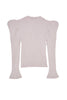 [New color] Volume-Sleeve Glitter Knit Top