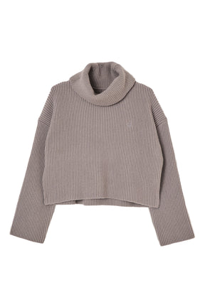 Trois Logo Turtleneck Knit Pullover