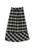 Windowpane Checked Volume Skirt