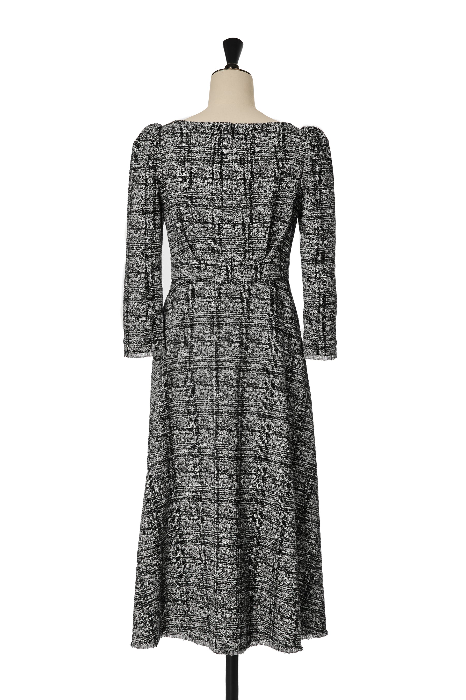 Classic Tweed Midi Dress