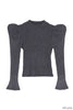 【新色】Volume-Sleeve Glitter Knit Top