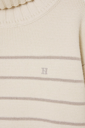 【新色】Striped Turtleneck Knit Pullover