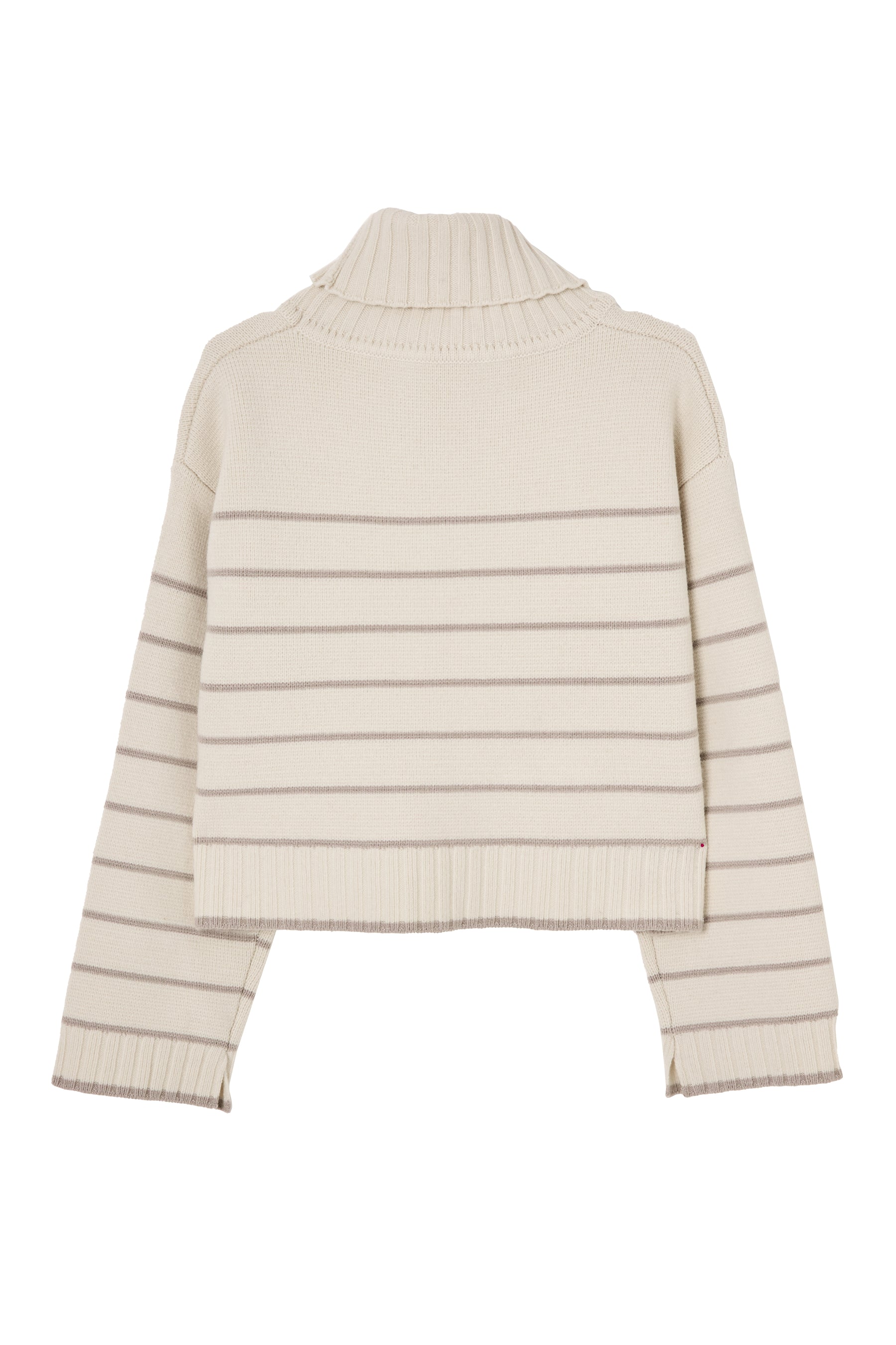 [New Color] Striped Turtleneck Knit Pullover