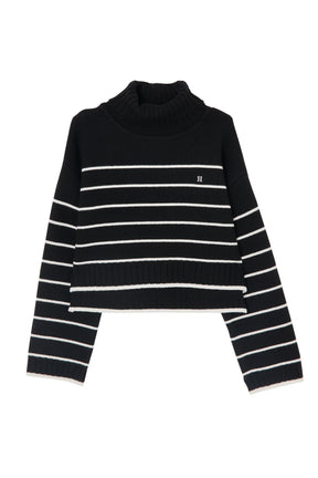 【新色】Striped Turtleneck Knit Pullover