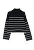 [New Color] Striped Turtleneck Knit Pullover