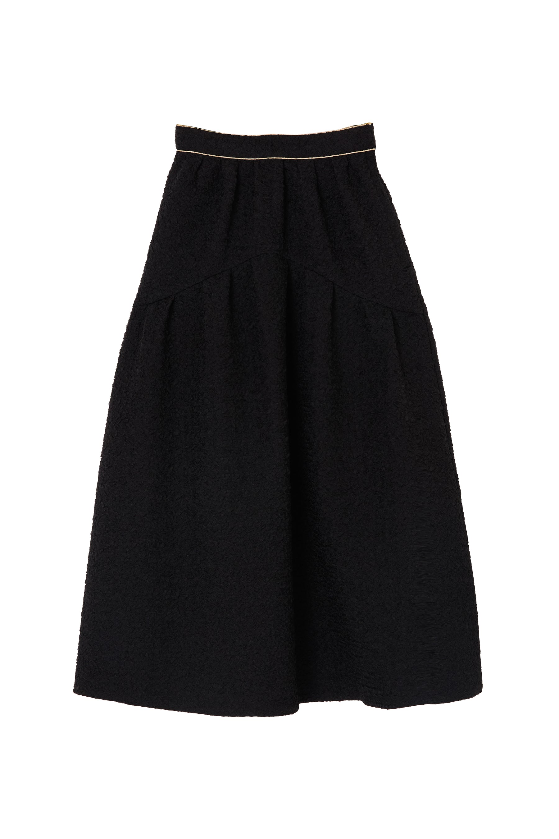 [black / ecru]Twinkle Jacquard Volume Skirt