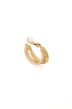 【1月中旬出貨】Double Ridge Hoop Earrings