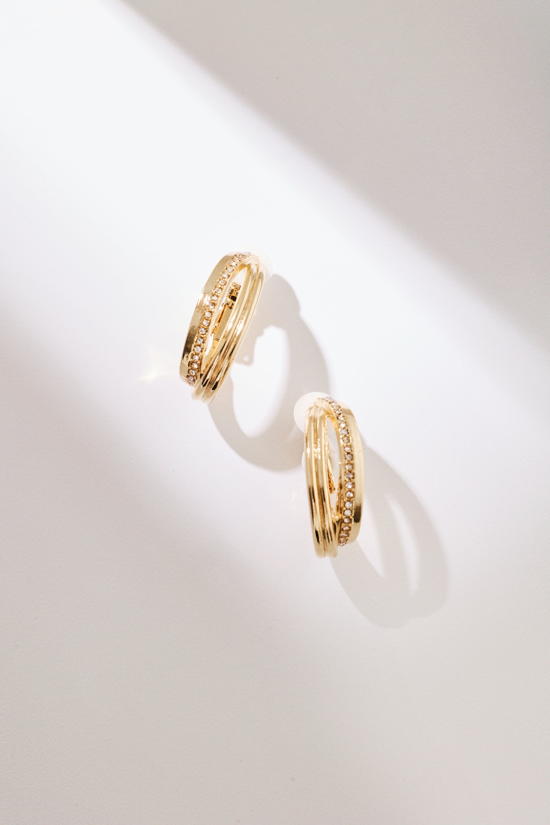 Double Ridge Hoop Earrings