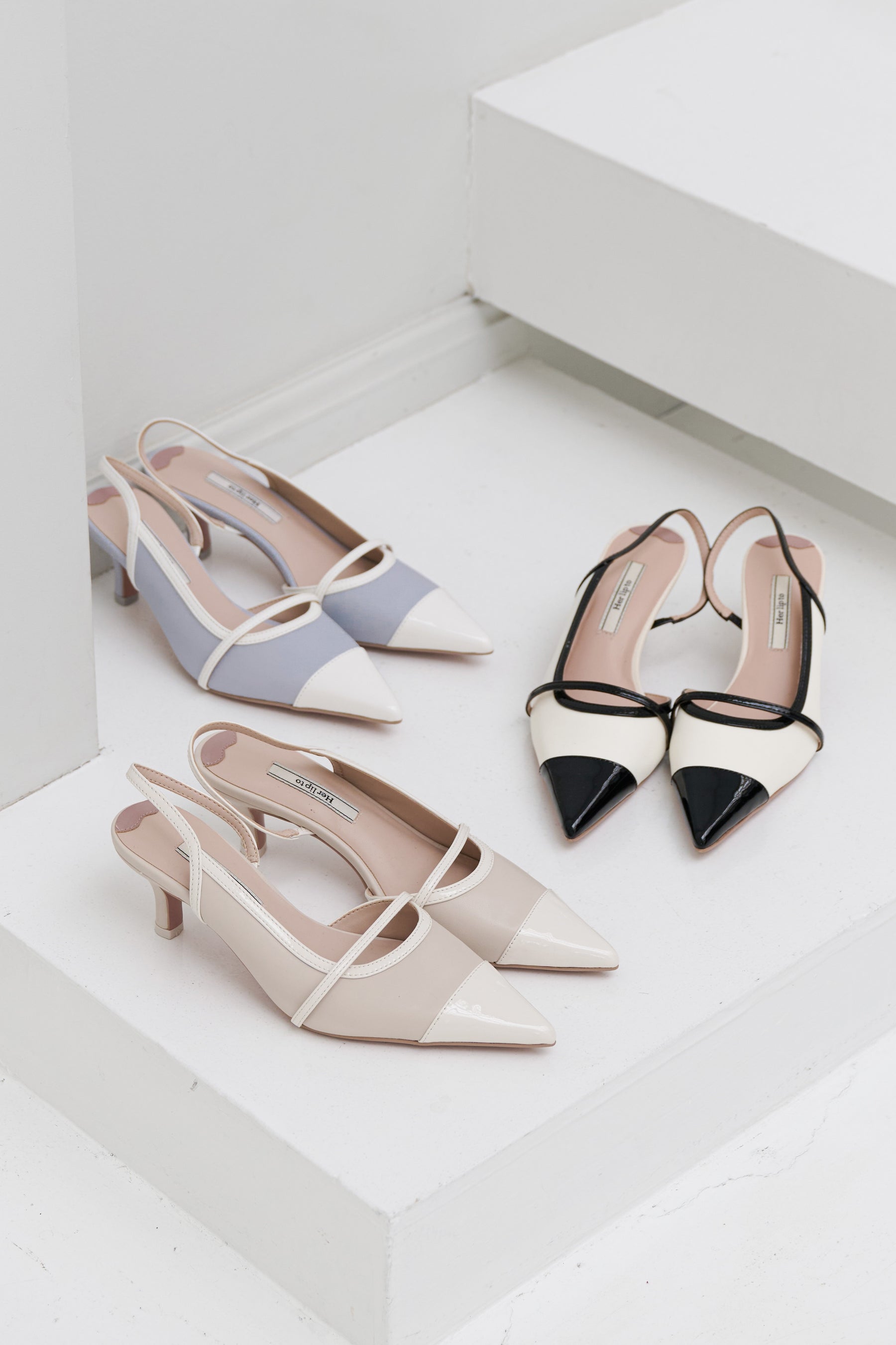 Two-Tone Slingback Pumps		