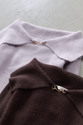 ［Essentia］Off-the-Shoulder Bit Knit Dress