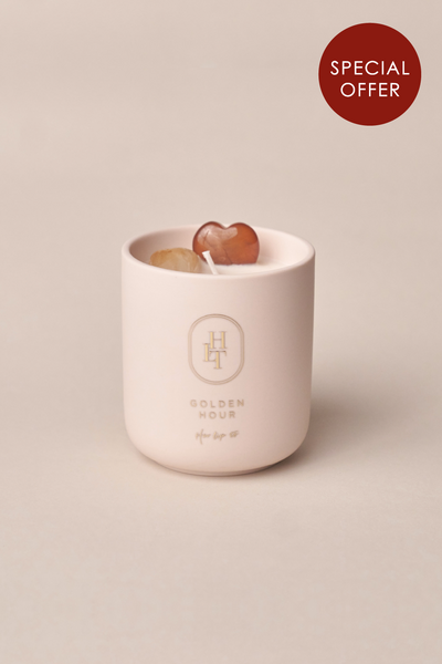 SELF LOVE CRYSTAL CANDLE - GOLDEN HOUR -