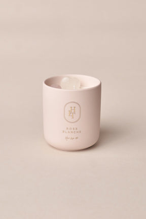SELF LOVE CRYSTAL CANDLE - ROSE BLANCHE -