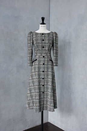 【23AW】herlipto Classic Tweed Midi Dress