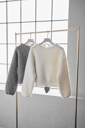 Mohair Blend Knit Pullover