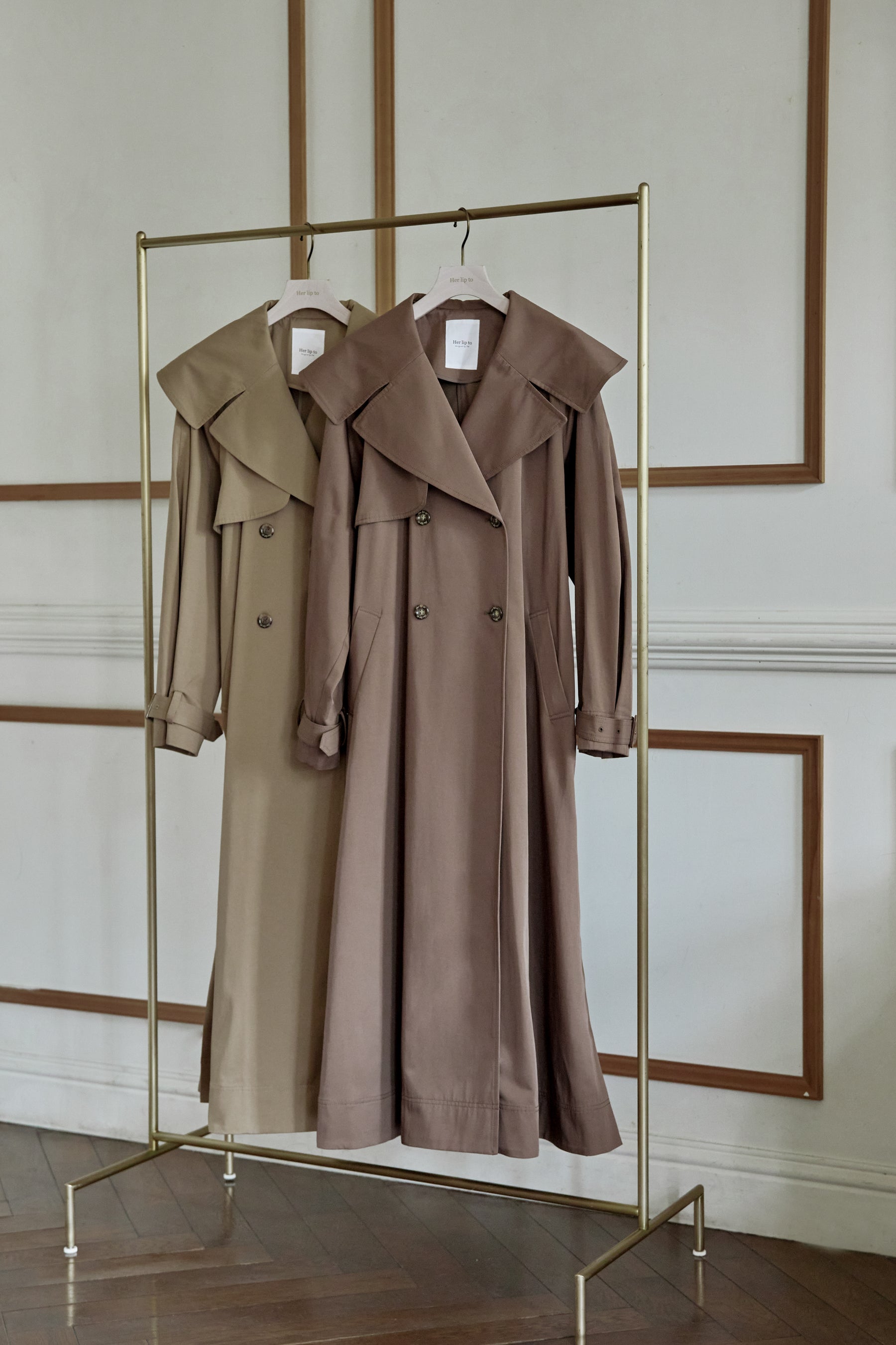 Herlipto　Grace Long Trench Coat　sサイズトレンチコート