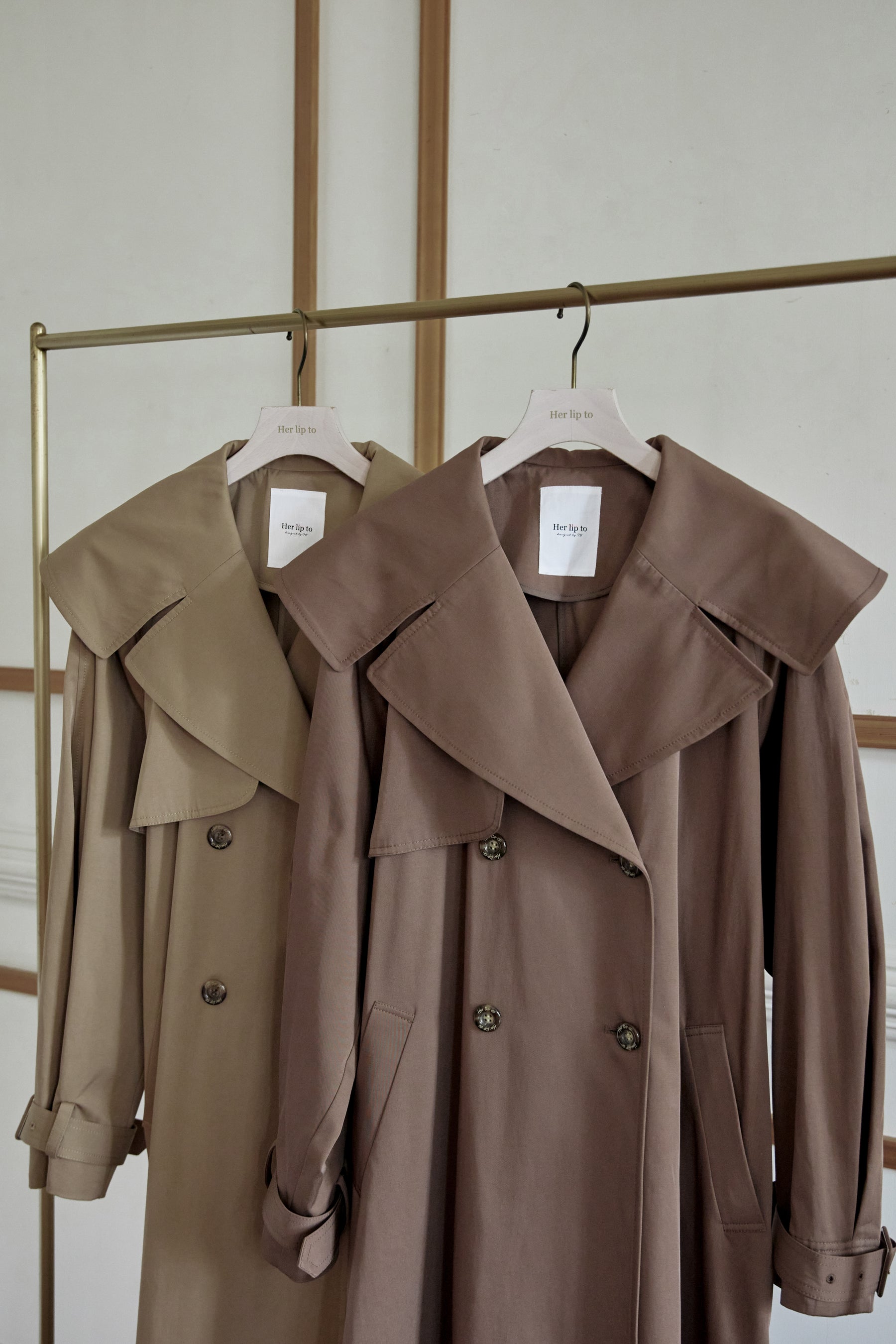 Herlipto　Grace Long Trench Coat　sサイズトレンチコート