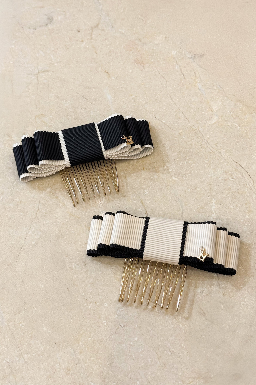 Bicolor Ribbon Hair Comb