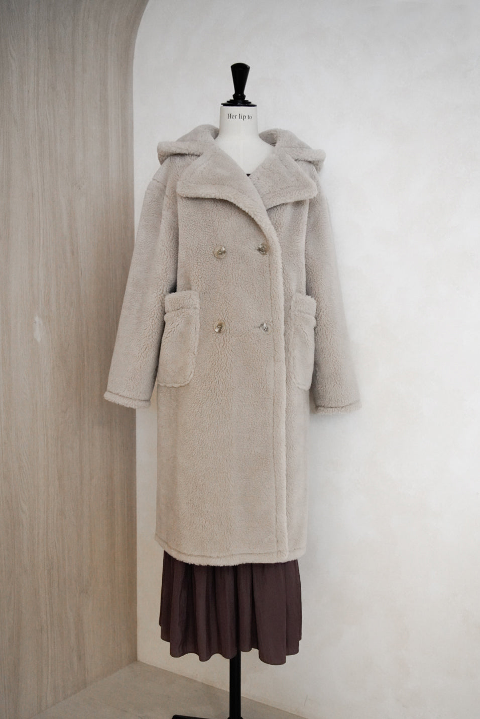 her lip to Fleur Shearling Boa Coat - ロングコート