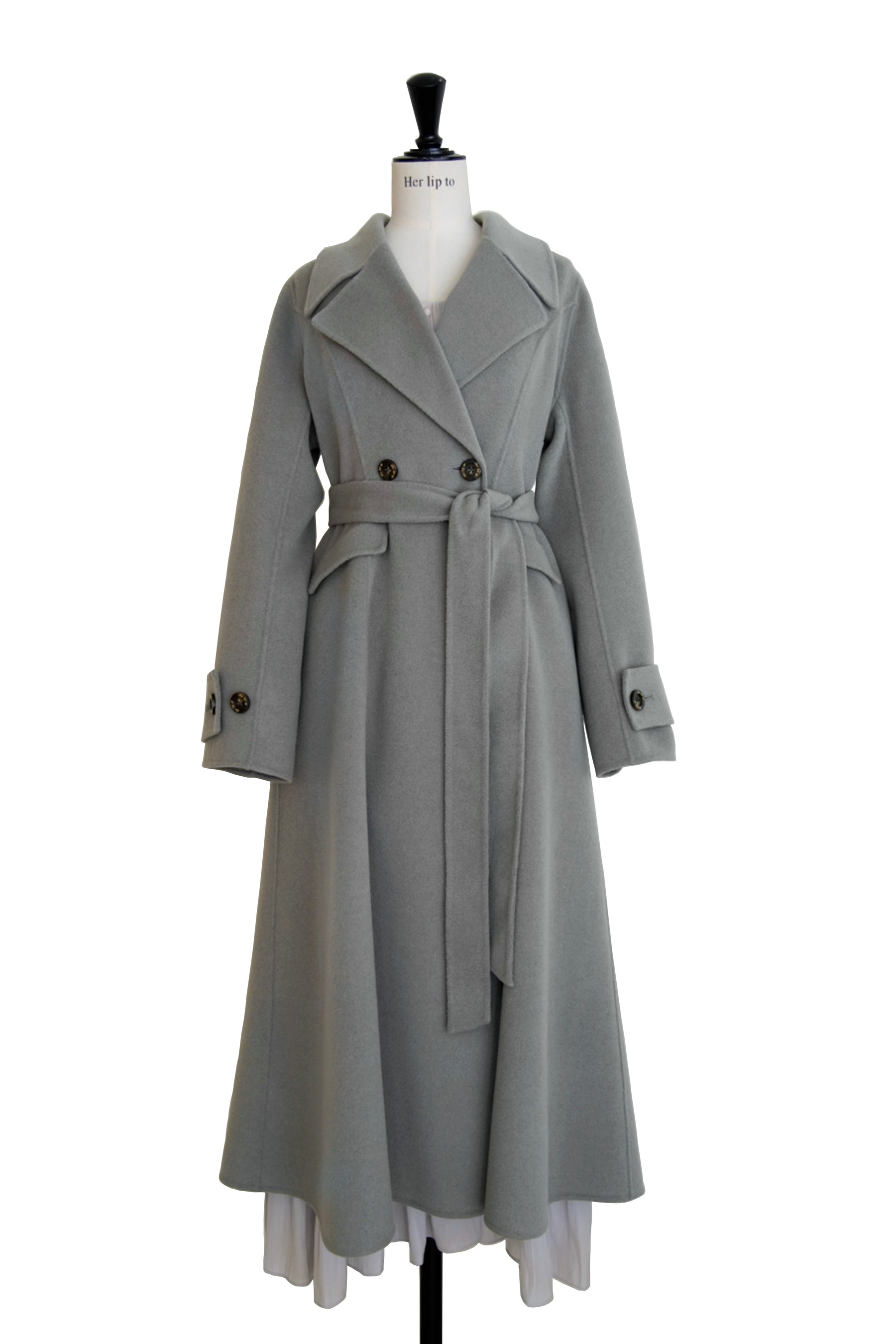 HerliptoHerlipto Hamilton Wool River Dress Coat - ロングコート